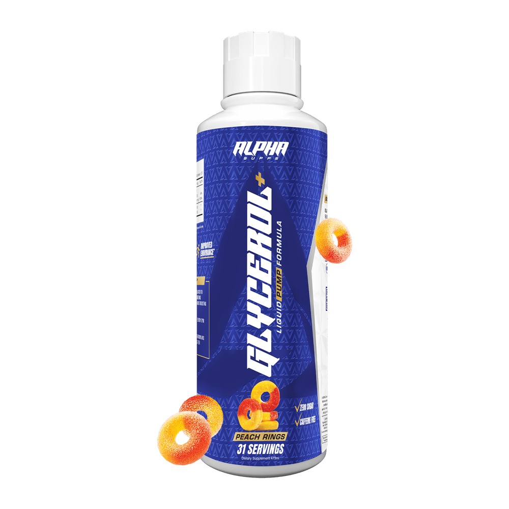 Alpha Supps Glycerol+ Liquid Pump Peach Rings 31 serv